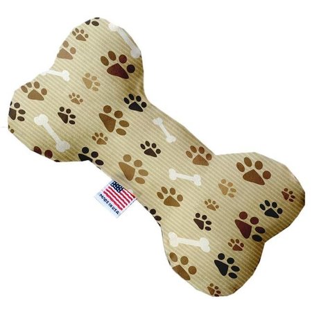 MIRAGE PET Mirage Pet 1130-TYBN8 8 in. Mocha Paws & Bones Bone Dog Toy 1130-TYBN8